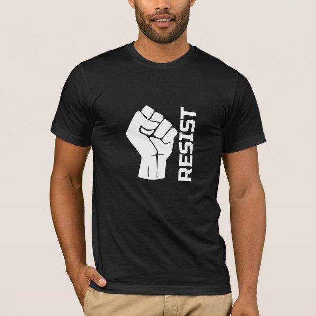 Camiseta Resistência com punho - em branco 0002 (Frente)