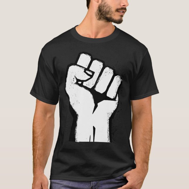 Camiseta Resistência do Punho Branco (Frente)