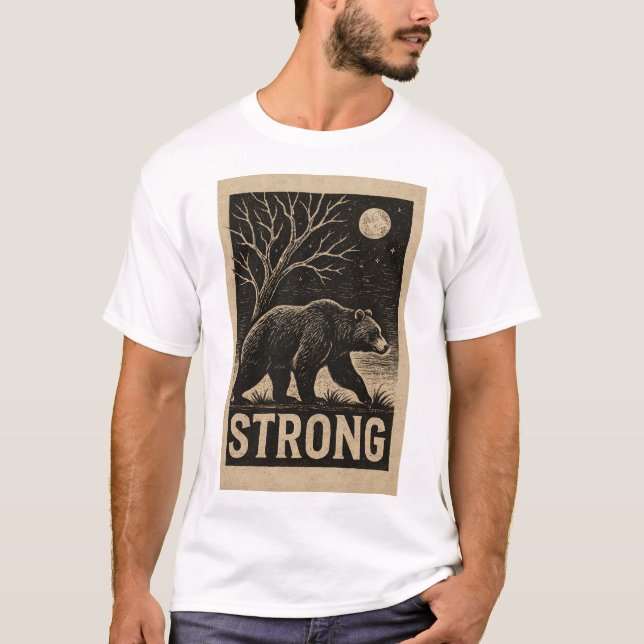 Camiseta Resistência do Urso de Vintagem (Frente)