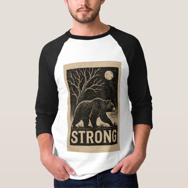 Camiseta Resistência do Urso de Vintagem (Frente)
