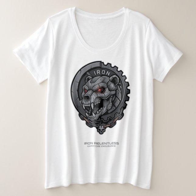 Camiseta Resistência Hardcore de Ferro Implacável | Mentali (Frente do Design)
