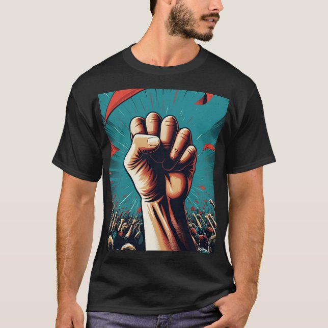 Camiseta Resistência levantada em protesto (Frente)
