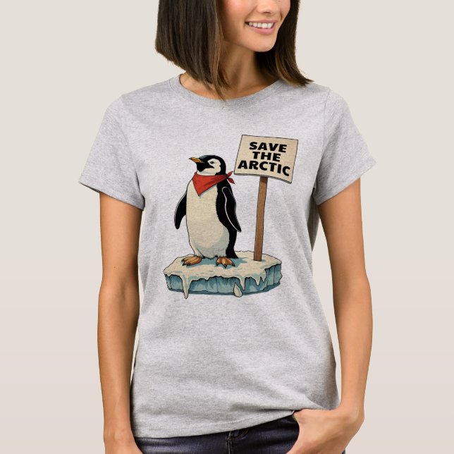 Camiseta Resistência: O Pinguim Luta Contra Tarifa (Frente)