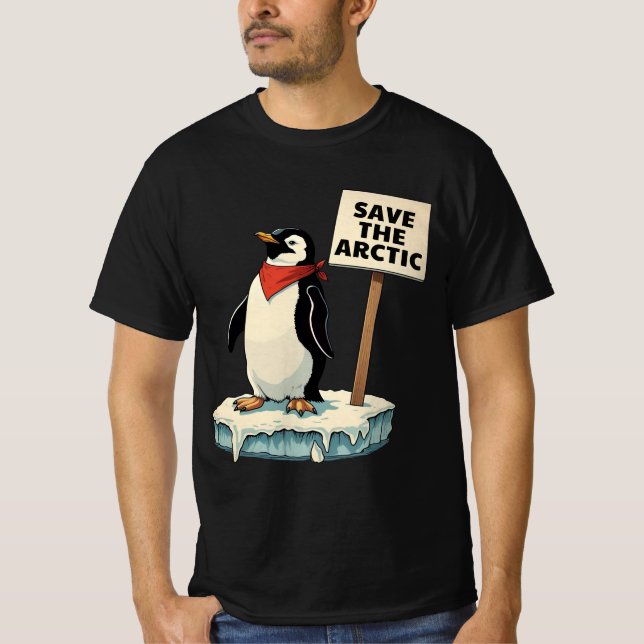Camiseta Resistência: O Pinguim Luta Contra Tarifa (Frente)