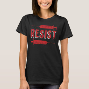 Camiseta Resistência Sem Vacina Anti-Vax Mandato Não
