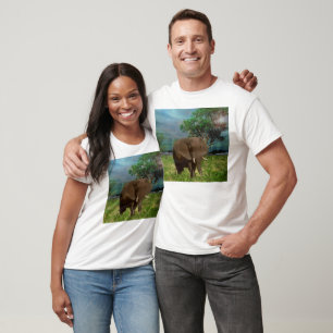 Camiseta "Resistência Serene: O Revestimento do Elefante Bu