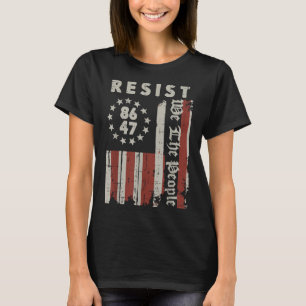 Camiseta Resistir A 8647 Bandeira Americana Nós, As Pessoas