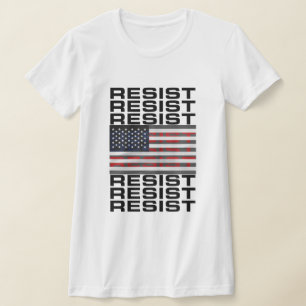 Camiseta Resistir à bandeira americana