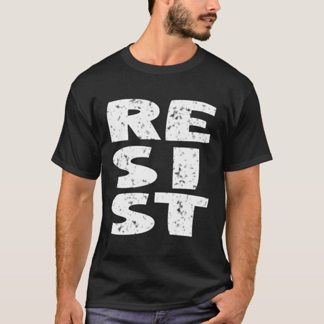 Camiseta Resistir à fonte grande e aflita (Frente)