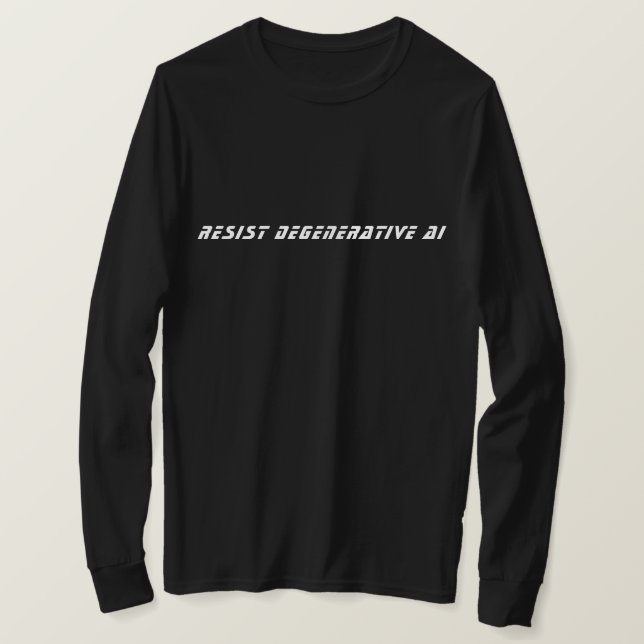 Camiseta RESISTIR À IA DEGENERATIVA (Frente do Design)