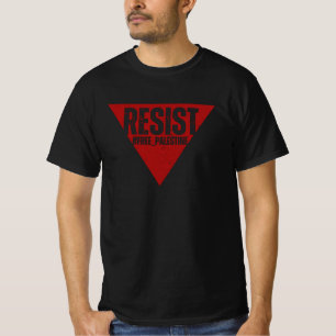 Camiseta Resistir a palavra com resistência ao triângulo ve