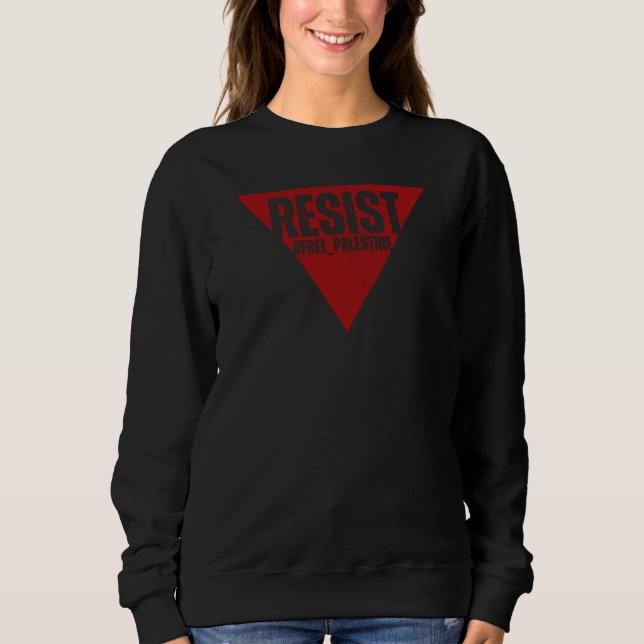 Camiseta Resistir a palavra com resistência ao triângulo ve (Frente)