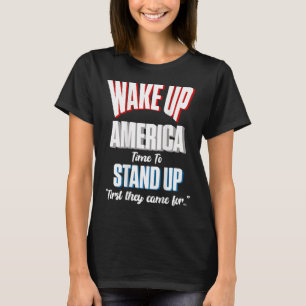 Camiseta Resistir Ao Acordar Nos Estados Unidos Para Ficar