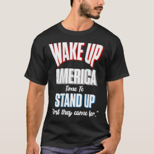 Camiseta Resistir Ao Acordar Nos Estados Unidos Para Ficar 