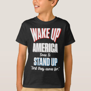 Camiseta Resistir Ao Acordar Nos Estados Unidos Para Ficar 