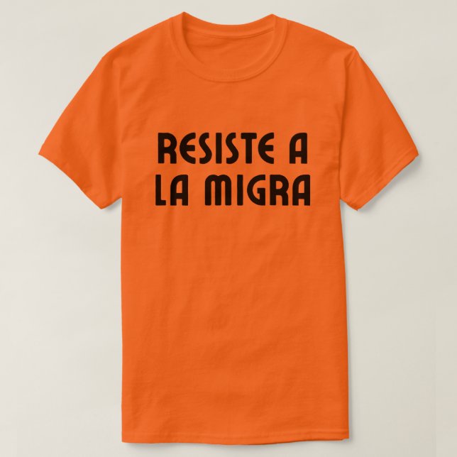 Camiseta Resistir ao ICE Protesto da Língua Espanhola (Frente do Design)