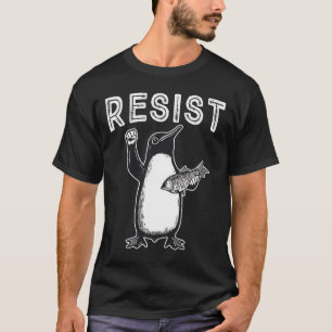 Camiseta Resistir ao Protesto Político do Pinguim