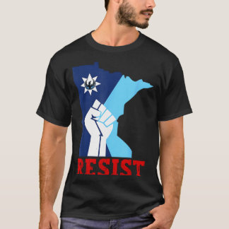 Camiseta Resistir ao Rebelde de Minnesota Nova Arte Estadua