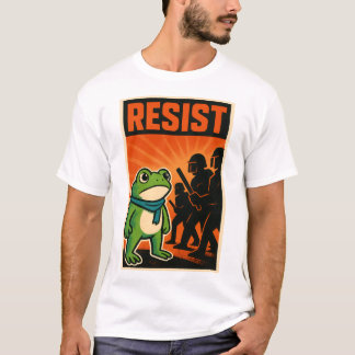 Camiseta resistir ao sapo, resistência do sapo, sapo de por