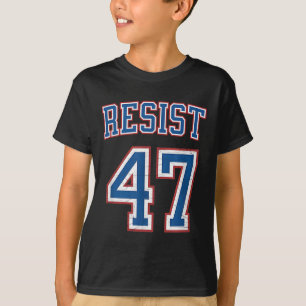 Camiseta Resistir ao Trump 47 Retro Distrescido Político