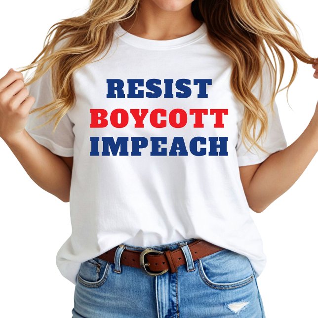 Camiseta Resistir Boicotar Impugnar  (Criador carregado)