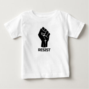 Camiseta Resistir com o punho - a preto