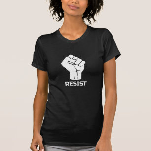 Camiseta Resistir com punho - em branco