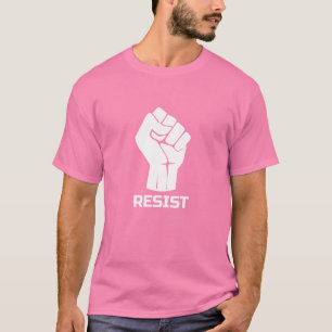 Camiseta Resistir com punho - em branco