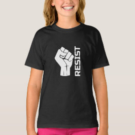 Camiseta Resistir com punho - em branco 0002