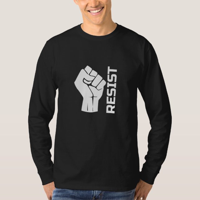 Camiseta Resistir com punho - em branco 0002 (Frente)