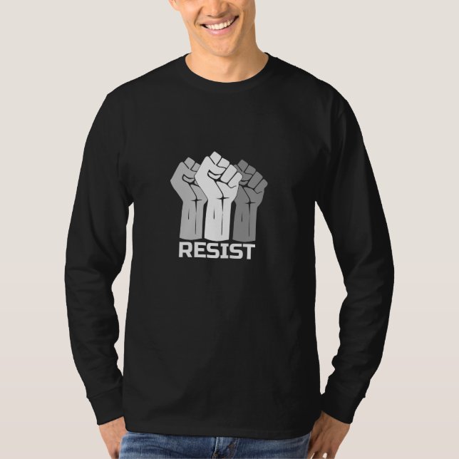 Camiseta Resistir com punho - em branco 0003 (Frente)