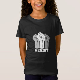 Camiseta Resistir com punho - em branco 0003