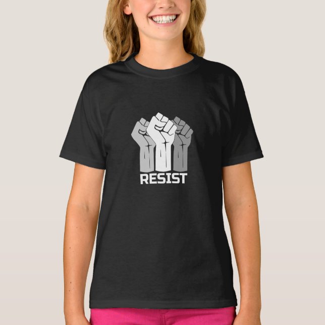 Camiseta Resistir com punho - em branco 0003 (Frente)