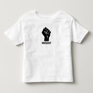 Camiseta Resistir com punho - em preto