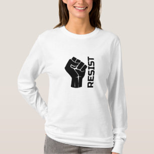Camiseta Resistir com punho - em preto 0002