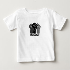Camiseta Resistir com punho - em preto 0003