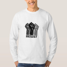 Camiseta Resistir com punho - em preto 0003