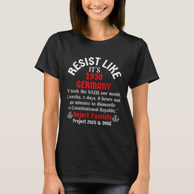 Camiseta Resistir Como Sua Alemanha _2 De 1938 (Frente)