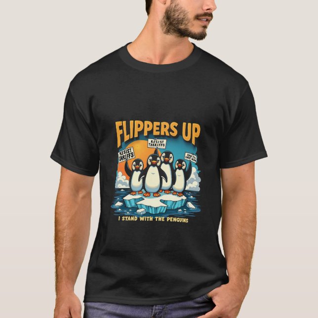 Camiseta Resistir Eu Fico Com Pinguins (Frente)