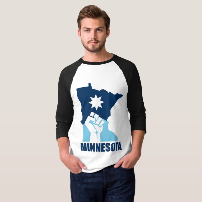Camiseta Resistir Minnesota Punho Erguido (Frente Completa)