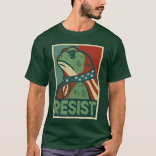 Camiseta Resistir Sapo Portland Sapo Protesto para Homens M