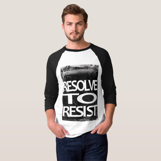 CAMISETA RESOLUÇÃO A RESISTIR, HOMENS (Frente Completa)