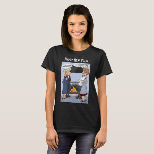 Camiseta Resolução de Ano Novo - Camisa-T-Negra-Mulher Negr