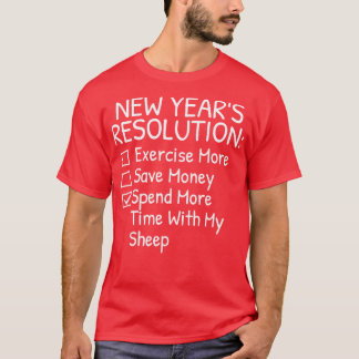Camiseta Resolução de anos novos para Ovinos Lover