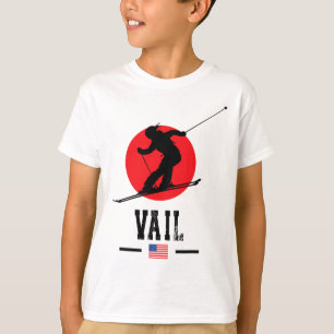 Camiseta Resort de Esqui Vail EUA Montanhas Rochosas Esqui