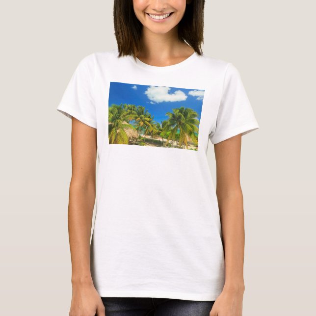 Camiseta Resort de praia tropical, Belize (Frente)