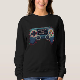Camiseta Respawn and Retry - Retro Gaming Glitch Art