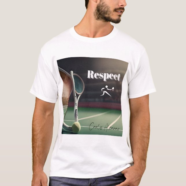 Camiseta Respect Alcaraz, alcaraz, tênis, vida tênis, (Frente)