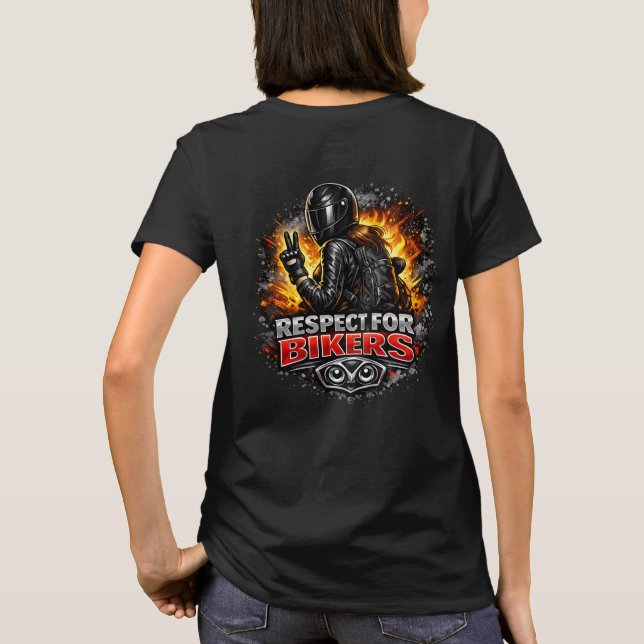 Camiseta Respect for bikers (Verso)