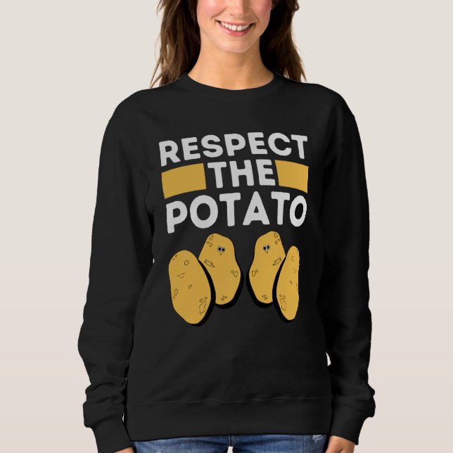Camiseta Respect The Potato Meme  Root Vegetable Potatoes P (Frente)